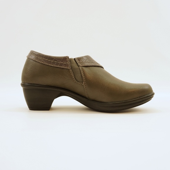 Easy Street Shooties Mid Block Heel Bootie Grey 6 - Picture 4 of 8